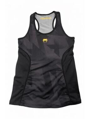 MMA  Venum Razor Dry Tech Tank Top Women Black Gold Gym Athletic Shirt Size L